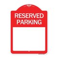 Signmission Designer Series Sign-Blank Reserved Parking, Red & White Aluminum Sign, 18" x 24", RW-1824-24298 A-DES-RW-1824-24298